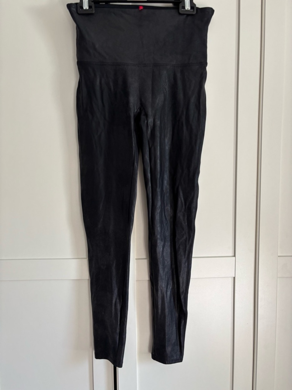 Spanx Black Faux Leather Leggings XL